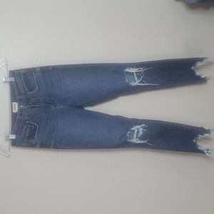 L'AGENCE High Rise Distressed Skinny Jeans